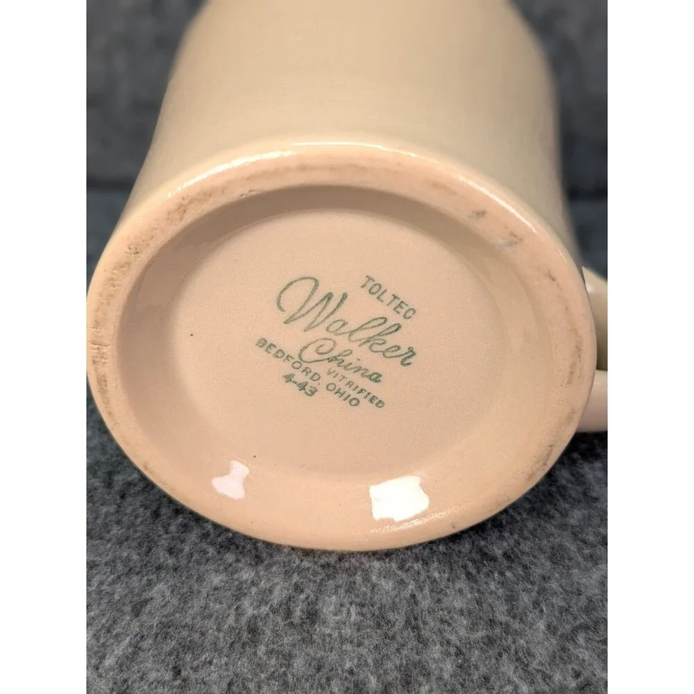 Vintage Walker China Toltec Vitrified Restaurant Ware Coffee Mug Bedford OH